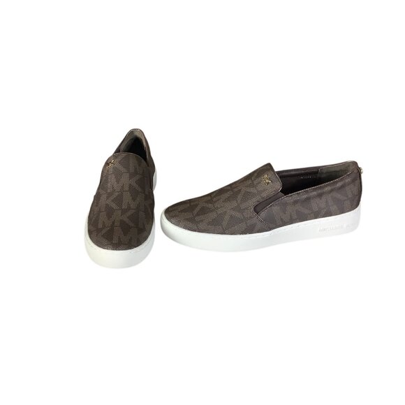 Michael Michael Kors Keaton Slip on Sneakers Women's Shoes Brown Size 7M‎